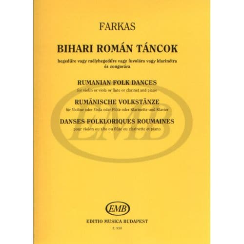  Farkas F. - Danze Popolari Rumene - Violon Et Piano