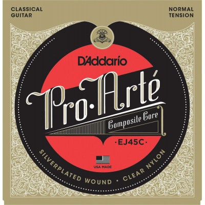 D'ADDARIO AND CO EJ45C PRO-ARTE COMPOSITE CLASSICAL GUITAR STRINGS NORMAL TENSION