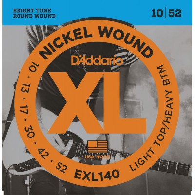 EXL140 NICKEL WOUND LIGHT TOP/HEAVY BOTTOM 10-52