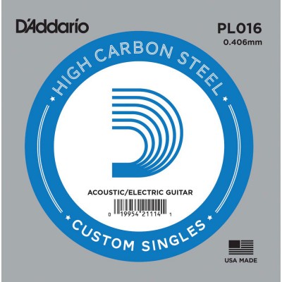 PL016 PLAIN STEEL GUITAR SINGLE STRING 16