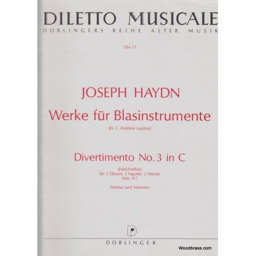 HAYDN JOSEPH - DIVERTIMENTO N°3 IN C HOB.II:7 - CONDUCTEUR & PARTIES