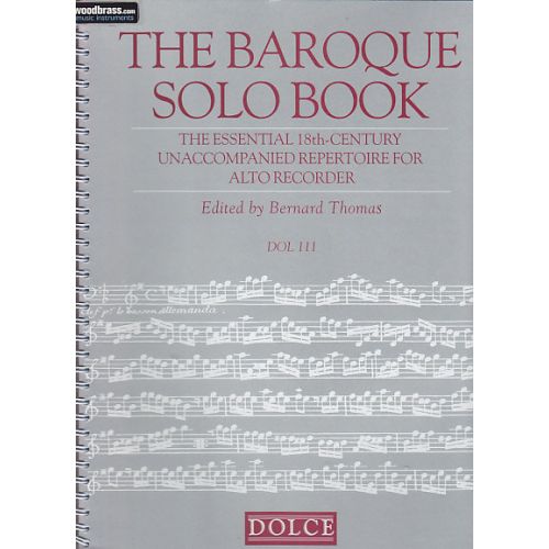 THE BAROQUE SOLO BOOK - FLUTE A BEC ALTO SOLO