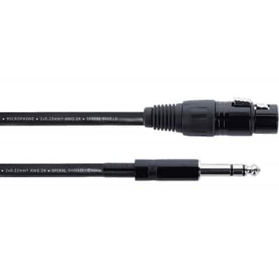 AUDIO CABLE XLR FEMALE / STEREO JACK - 1 M