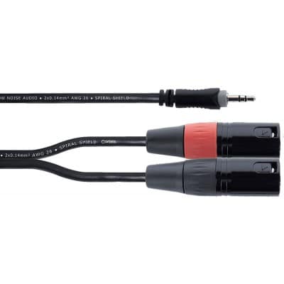 CBLE Y BRETELLE MINI-JACK STRO / 2 XLR MLE 1 M