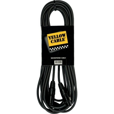 YELLOW CABLE CORDON XLR XLR FEM. 15 M