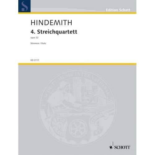 SCHOTT HINDEMITH PAUL - 4TH STRING QUARTET OP 22 - STRING QUARTET