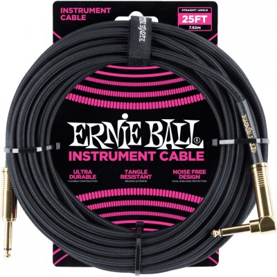 CABLES INSTRUMENT GAINE TISSEE JACK/JACK COUD7,62M NOIR