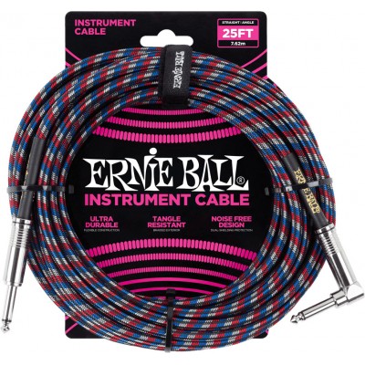 ERNIE BALL JACK/JACK COUD 7,62M 4 COULEURS