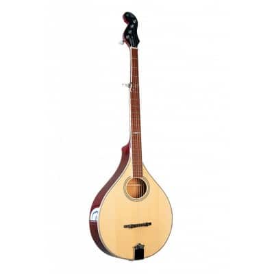 GOLD TONE BANJOLA ÉLECTRO-ACOUSTIQUE, MANCHE DE BANJO À 5 CORDES AVEC CORPS DE MANDOLINE DE TYPE A, HOUSSE