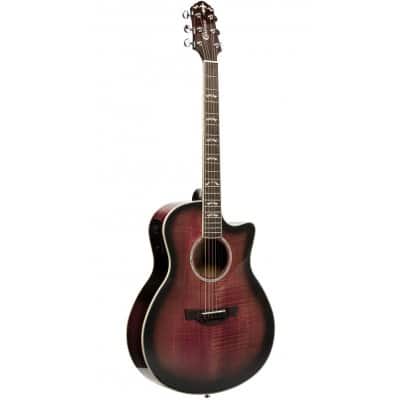 CRAFTER SÉRIE NOBLE, GUITARE ÉLECTRO-ACOUSTIQUE MINI-JUMBO AVEC TABLE EN ÉRABLE ONDÉ