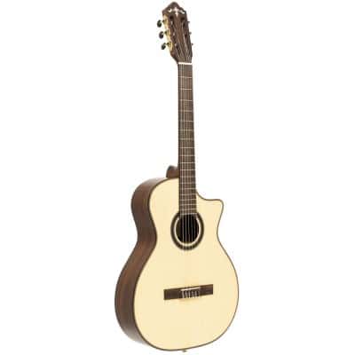 HYBRID CUTAWAY CLASSICAL ELECTRIC GUITAR WITH SOLID SPRUCE TOP