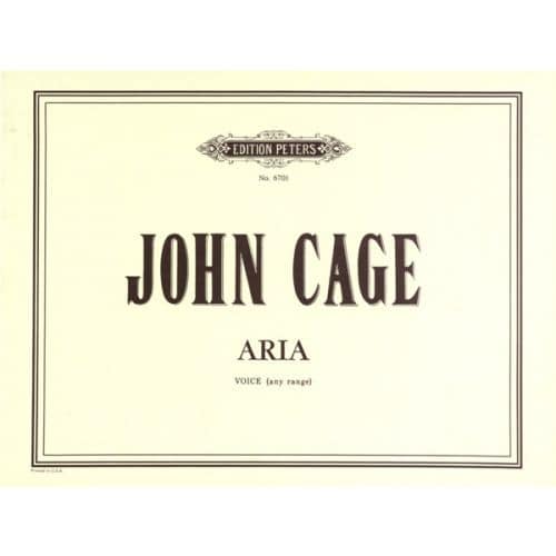 EDITION PETERS CAGE JOHN - ARIA - VOICE(S) AND VARIOUS INSTRUMENTS (PER 10 MINIMUM)