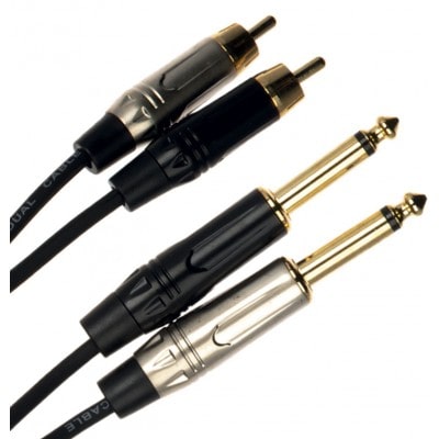 JUST2RCA2J3 CABLE AUDIO 2XJACK MONO 2XRCA 3M