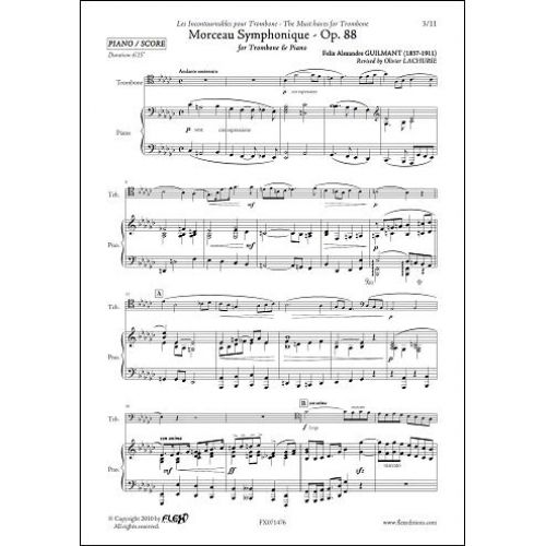  Guilmant F.a. - Morceau Symphonique Opus 88 - Trombone and Piano