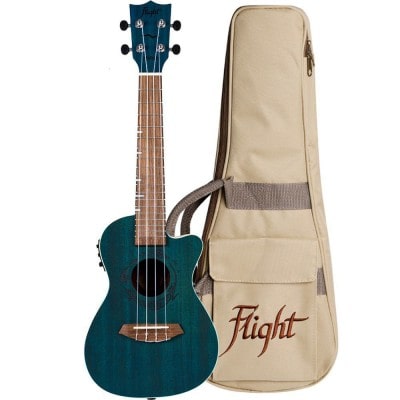 FLIGHT GEMSTONE DUC380 ELEC CON UKULELE - TOPAZ