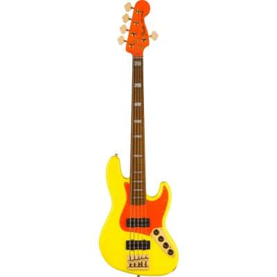 MONONEON JAZZ BASS V MAPLE FINGERBOARD NEON YELLOW