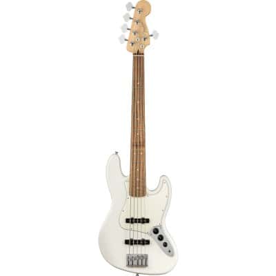 FENDER MEXICAN PLAYER JAZZ BASS V PF, POLAR WHITE