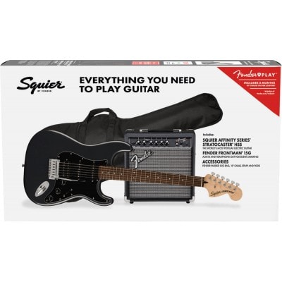 STRATOCASTER HSS AFFINITY PACK LRL CHARCOAL FROST METALLIC