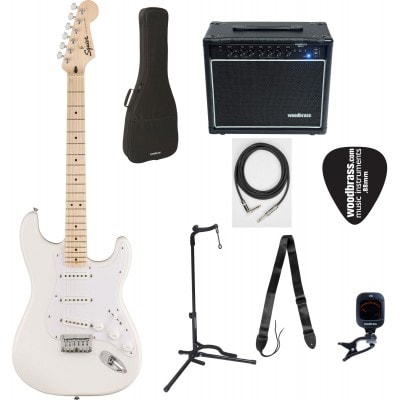 PACK SONIC STRATOCASTER HT MN WHITE PICKGUARD ARCTIC WHITE + COMPLETE