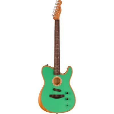 FENDER LTD ACOUSTASONIC PLAYER TELECASTER RW SEA FOAM GREEN