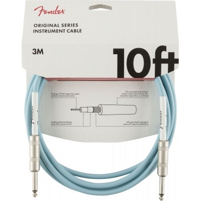 ORIGINAL INSTRUMENT CABLE, 10', DAPHNE BLUE