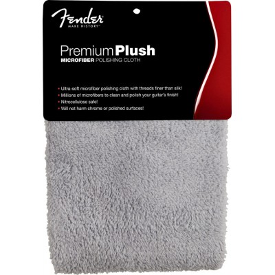 FENDER PREMIUM PLUSH MICROFIBER POLISHING CLOTH, GRAY