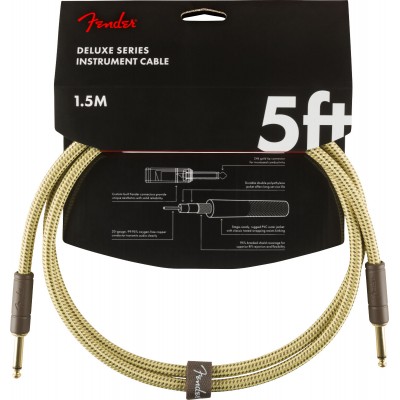 FENDER DELUXE INSTRUMENTS CABLE, STRAIGHT/STRAIGHT, 5