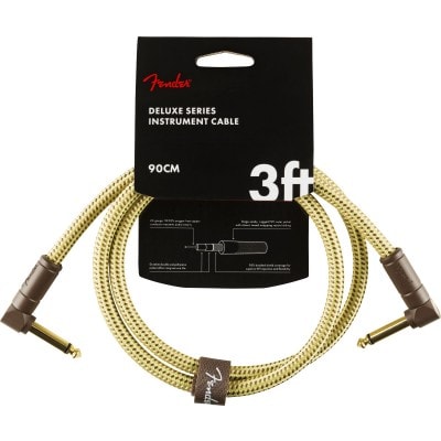 DELUXE INSTRUMENT CABLE, ANGLE/ANGLE, 3', TWEED