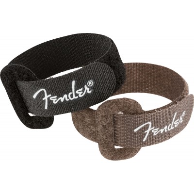 FENDER FENDER CABLE TIES, 7", BLACK AND BROWN