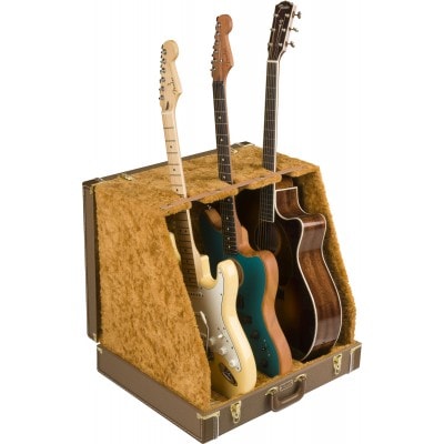 FENDER STAND FENDER CLASSIC SERIES CASE 3 GUITARES MARRON