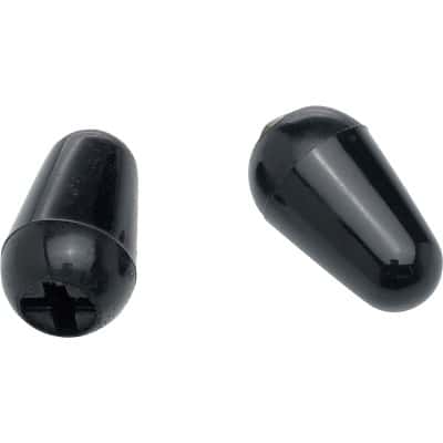 FENDER STRATOCASTER SWITCH TIPS, BLACK (2)