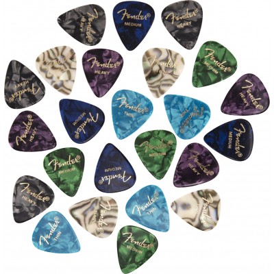 FENDER 351 SHAPE PREMIUM PICKS -24 COUNT PACK MULTI-COLOR