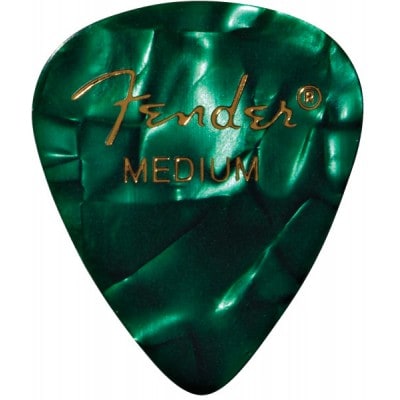 PREMIUM CELLULOID 351 SHAPE PICKS, MEDIUM, GREEN MOTO LA PIECE