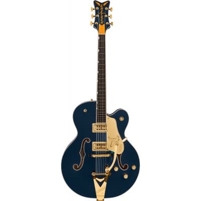 GRETSCH GUITARS G6136TG PLAYERS EDITION FALCON HOLLOW BODY WITH STRING-THRU BIGSBY AND GOLD HARDWARE EBO, MIDNIGHT S