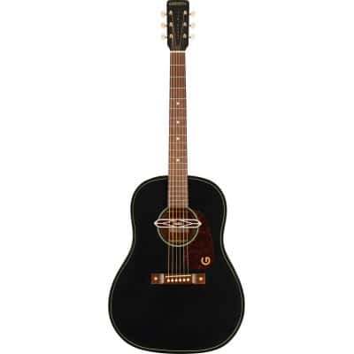 GRETSCH GUITARS JIM DANDY DELTOLUXE DREADNOUGHT, WN, BLACK TOP