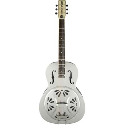 G9221 BOBTAIL STEEL ROUND-NECK A.E., STEEL BODY SPIDER CONE RESONATOR GUITAR, FISHMAN NASHVILLE RESO