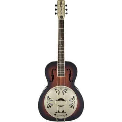 G9240 ALLIGATOR ROUND-NECK, MAHOGANY BODY BISCUIT CONE RESONATOR GUITAR, 2-COLOR SUNBURST