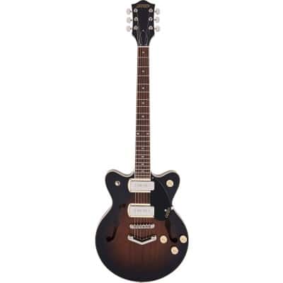 GRETSCH GUITARS G2655-P90 STREAMLINER CENTER BLOCK JR. DOUBLE-CUT P90 WITH V-STOPTAIL LRL, BROWNSTONE