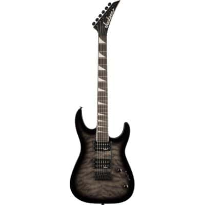 JS SERIES DINKY JS20 DKQ 2PT, AMARANTH FINGERBOARD, TRANSPARENT BLACK BURST