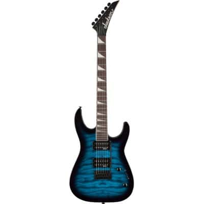 JS SERIES DINKY JS20 DKQ 2PT, AMARANTH FINGERBOARD, TRANSPARENT BLUE BURST