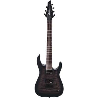 JACKSON GUITARS JS DINKY ARCH TOP JS22Q-7 DKA HT, AMARANTH FINGERBOARD, TRANSPARENT BLACK BURST