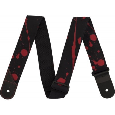 JACKSON GUITARS JACKSON® SPLATTER STRAP BLACK AND RED 2"