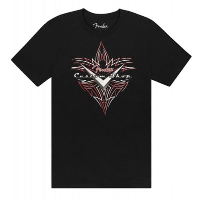 FENDER CUSTOM SHOP PINSTRIPE T-SHIRT BLACK S