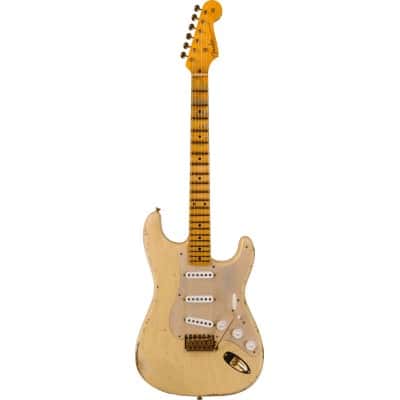 LTD '55 BONE TONE STRAT RELIC 2A FLAME MN AGED HONEY BLONDE WITH GOLD HARDWARE