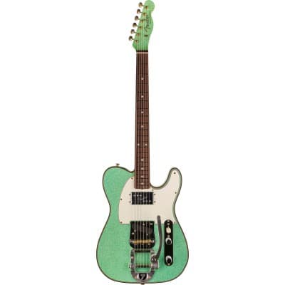 TELECASTER CS LTD CUNIFE - JOURNEYMAN RELIC, AGED SEA FOAM GREEN SPARKLE