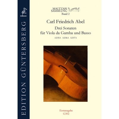 ABEL CARL FRIEDRICH - 3 SONATEN FUR VIOLA DA GAMBA UND BASSO