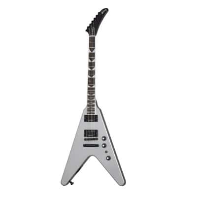 FLYING V ARTIST DAVE MUSTAINE EXP SILVER METALLIC 