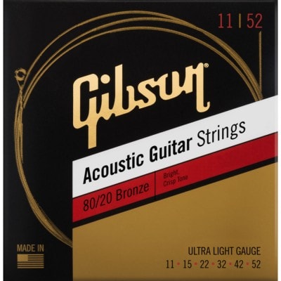 GIBSON ACCESSORIES SAG-BRW11 80/20 BRONZE ULTRA LIGHT 11-52