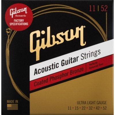 FACTORY SPEC STRINGS COATED PHOSPHOR BRONZE ACOUSTIC GUITAR ULTRA-LIGHT