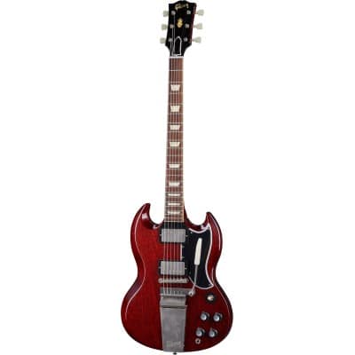 GIBSON CUSTOM SG STANDARD 1964 REISSUE W/ MAESTRO ULTRA LIGHT AGED CHERRY RED CS MLC